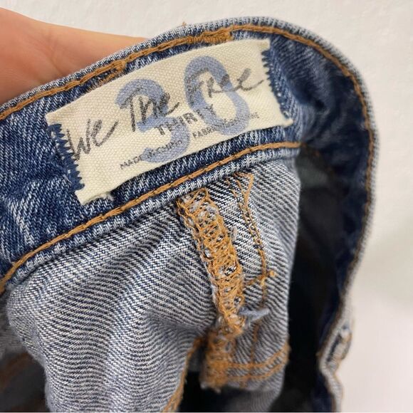 We The Free | Free People Denim Raw Hem Skirt Size 30 - Picture 6 of 7